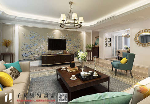 青島歐式效果圖_嶗山魯商晟園大戶型裝修設計風格/報價